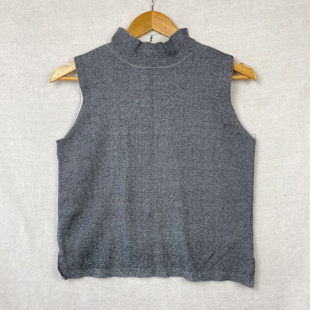 Anthropologie MOTH Gray Sleeveless Mock Neck Knit Sleeveless Sweater Small